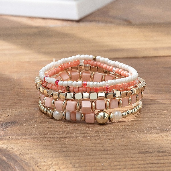 PandaHall Bohemian Vacation Style Glass Beaded Stackable Stretch Bracelets Set for Women Glass
PandaHall Bohemian Vacation Style Glass Beaded Stackable Stretch Bracelets Set for Women Glass