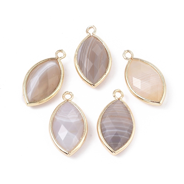PandaHall Natural Botswana Agate Pendants, with Golden Plated Brass Findings, Faceted, Horse Eye, 21.5x11.5x3~5mm, Hole: 1.6mm Botswana...
PandaHall Natural Botswana Agate Pendants, with Golden Plated Brass Findings, Faceted, Horse Eye, 21.5x11.5x3~5mm, Hole: 1.6mm Botswana...
