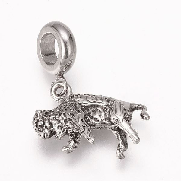 PandaHall 304 Stainless Steel European Dangle Charms, Large Hole Pendants, Leopard, Antique Silver, 22mm, Hole: 5mm, Pendant: 12x19x3mm 304...
PandaHall 304 Stainless Steel European Dangle Charms, Large Hole Pendants, Leopard, Antique Silver, 22mm, Hole: 5mm, Pendant: 12x19x3mm 304...
