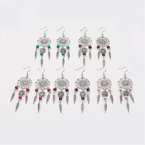PandaHall Alloy Chandelier Earrings, with Wood Beads and Brass Earring Hooks, Mixed Color, 106mm, Pin: 0.5mm Wood Multicolor
PandaHall Alloy Chandelier Earrings, with Wood Beads and Brass Earring Hooks, Mixed Color, 106mm, Pin: 0.5mm Wood Multicolor