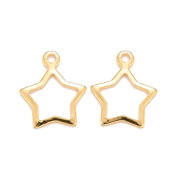 PandaHall 201 Stainless Steel Charms, Star, Real 24k Gold Plated, 13x11x0.8mm, Hole: 1.2mm 201 Stainless Steel Star
PandaHall 201 Stainless Steel Charms, Star, Real 24k Gold Plated, 13x11x0.8mm, Hole: 1.2mm 201 Stainless Steel Star