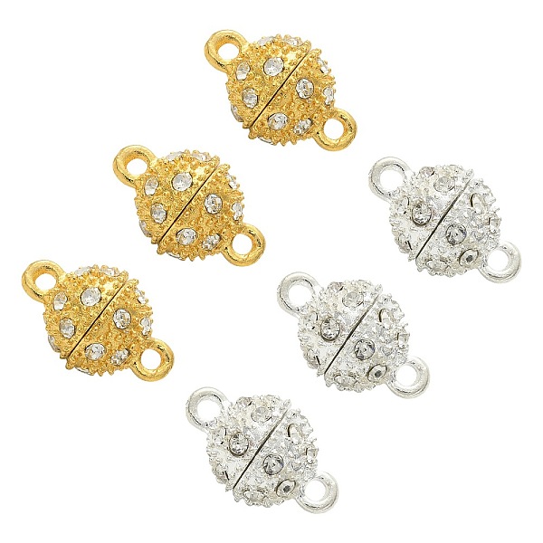 PandaHall 20 Sets 2 Colors Brass Magnetic Clasps, with Crystal Rhinestone, for Jewelry Making, Round, Golden & Silver, 16.5mm, Hole: 1.6mm..., Clear
PandaHall 20 Sets 2 Colors Brass Magnetic Clasps, with Crystal Rhinestone, for Jewelry Making, Round, Golden & Silver, 16.5mm, Hole: 1.6mm..., Clear