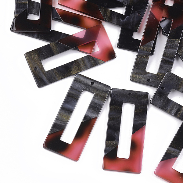 PandaHall Cellulose Acetate(Resin) Big Pendants, Two-tone, Rectangle, Colorful, 50x22x2.5mm, Hole: 1.4mm Cellulose Acetate Rectangle
PandaHall Cellulose Acetate(Resin) Big Pendants, Two-tone, Rectangle, Colorful, 50x22x2.5mm, Hole: 1.4mm Cellulose Acetate Rectangle