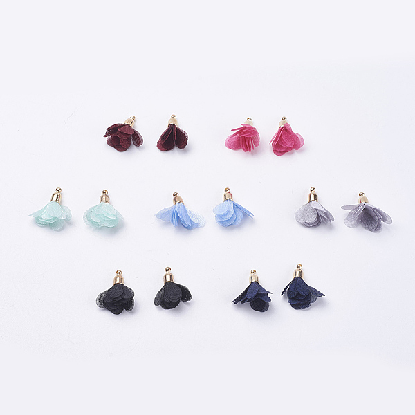 PandaHall Nylon Pendant Decorations, with CCB Plastic Findings, Flower, Golden, Mixed Color, 25~27x15mm, Hole: 1mm Nylon Flower Multicolor
PandaHall Nylon Pendant Decorations, with CCB Plastic Findings, Flower, Golden, Mixed Color, 25~27x15mm, Hole: 1mm Nylon Flower Multicolor