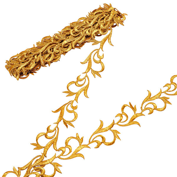 PandaHall About 4.37 Yards Embroidery Lace Trim, 1.57 Inch Wide Embroidery Floral Trimming Iron on Metallic Cloud Lace for Sewing Costumes..., Gold
PandaHall About 4.37 Yards Embroidery Lace Trim, 1.57 Inch Wide Embroidery Floral Trimming Iron on Metallic Cloud Lace for Sewing Costumes..., Gold