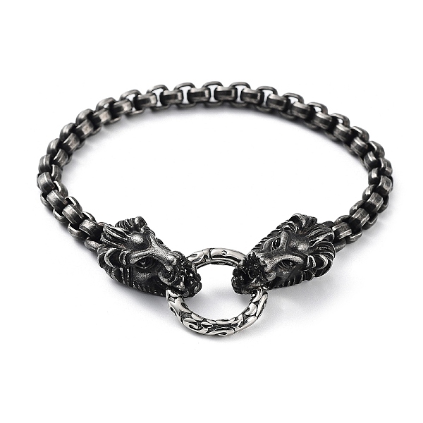 PandaHall 304 Stainless Steel Lion Head Chains Bracelets for Men & Women, Gunmetal, 8-3/4 inch(22.3cm) 304 Stainless Steel
PandaHall 304 Stainless Steel Lion Head Chains Bracelets for Men & Women, Gunmetal, 8-3/4 inch(22.3cm) 304 Stainless Steel