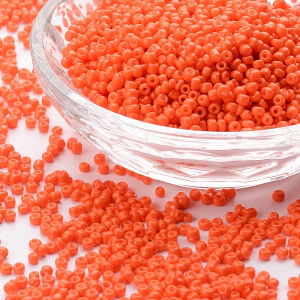 PandaHall Baking Paint Glass Seed Beads, Orange Red, 12/0, 1.5~2mm, Hole: 0.5~1mm, about 30000pcs/bag Glass Red
PandaHall Baking Paint Glass Seed Beads, Orange Red, 12/0, 1.5~2mm, Hole: 0.5~1mm, about 30000pcs/bag Glass Red