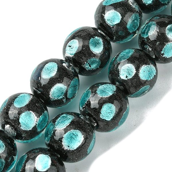 PandaHall Handmade Silver Sand Lampwork Beads Strands, Round with Dot, Cyan, 14.5mm, Hole: 1.4mm, about 128pcs/strand, 14.96''(38cm) Gold &...
PandaHall Handmade Silver Sand Lampwork Beads Strands, Round with Dot, Cyan, 14.5mm, Hole: 1.4mm, about 128pcs/strand, 14.96''(38cm) Gold &...