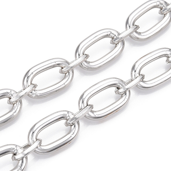 PandaHall Aluminum Oval Link Chains, Unwelded, Platinum, 26.5x16.5x4.5mm, 16.5x10.5x2.5mm Aluminum
PandaHall Aluminum Oval Link Chains, Unwelded, Platinum, 26.5x16.5x4.5mm, 16.5x10.5x2.5mm Aluminum