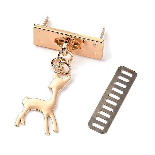 PandaHall Alloy Decorative Clasp, Deer with Iron Shim, Bag Finding, Light Gold, 8.5cm Alloy
PandaHall Alloy Decorative Clasp, Deer with Iron Shim, Bag Finding, Light Gold, 8.5cm Alloy