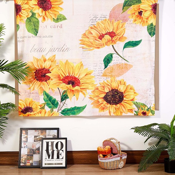 PandaHall Vibrant Aesthetic Sunflower Wall Tapestry, Fresh Art Natural Tapestry, for Bedroom, Living Room, Yellow, 51.2"x59.1"(150x130cm)...
PandaHall Vibrant Aesthetic Sunflower Wall Tapestry, Fresh Art Natural Tapestry, for Bedroom, Living Room, Yellow, 51.2"x59.1"(150x130cm)...