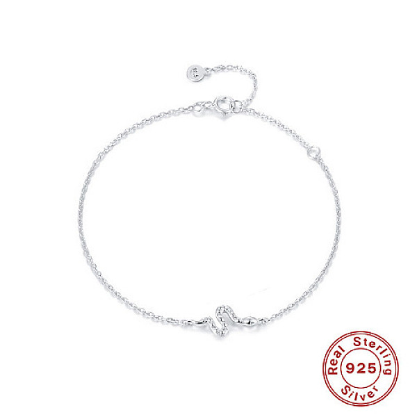PandaHall Rhodium Plated 925 Sterling Silver Micro Pave Cubic Zirconia Link Bracelets, Snake, with S925 Stamp, Platinum, 7-1/8 inch(18cm)..., Clear
PandaHall Rhodium Plated 925 Sterling Silver Micro Pave Cubic Zirconia Link Bracelets, Snake, with S925 Stamp, Platinum, 7-1/8 inch(18cm)..., Clear