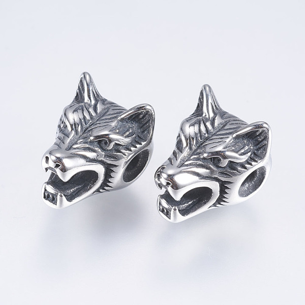 PandaHall 316 Surgical Stainless Steel Beads, Wolf, Antique Silver, 12x11x14mm, Hole: 2mm 316 Surgical Stainless Steel Other Animal
PandaHall 316 Surgical Stainless Steel Beads, Wolf, Antique Silver, 12x11x14mm, Hole: 2mm 316 Surgical Stainless Steel Other Animal