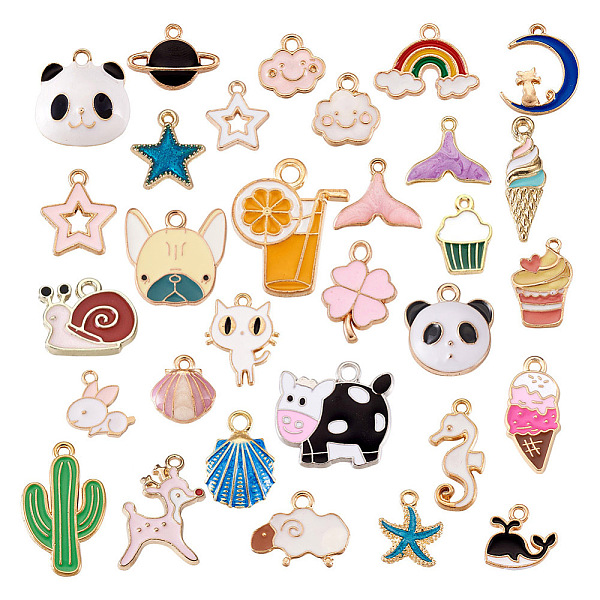 PandaHall Craftdady Alloy Enamel Pendants, Mixed Shapes, Mixed Color, 74x72x17mm, 60pcs/box Alloy+Enamel Mixed Shapes Multicolor
PandaHall Craftdady Alloy Enamel Pendants, Mixed Shapes, Mixed Color, 74x72x17mm, 60pcs/box Alloy+Enamel Mixed Shapes Multicolor