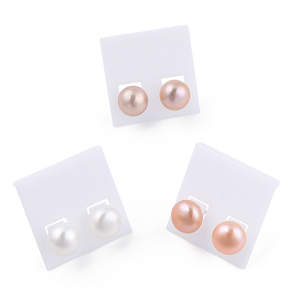 PandaHall Natural Pearl Stud Earrings, Round Ball Post Earrings With 925 Sterling Silver Pins for Women, Mixed Color, 9~9.5mm, Pin: 0.7mm..., Multicolor
PandaHall Natural Pearl Stud Earrings, Round Ball Post Earrings With 925 Sterling Silver Pins for Women, Mixed Color, 9~9.5mm, Pin: 0.7mm..., Multicolor