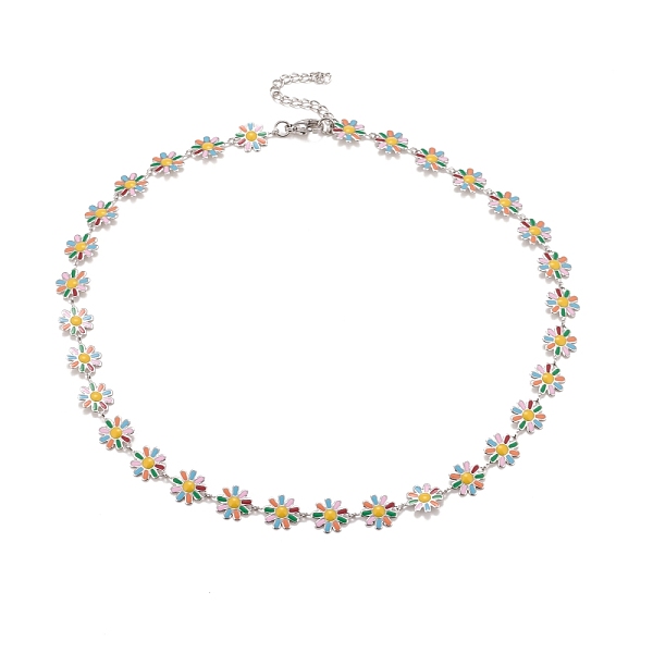 PandaHall Enamel Daisy Link Chain Necklace, Vacuum Plating 304 Stainless Steel Jewelry for Women, Stainless Steel Color, Green, 16.3 inch...
PandaHall Enamel Daisy Link Chain Necklace, Vacuum Plating 304 Stainless Steel Jewelry for Women, Stainless Steel Color, Green, 16.3 inch...