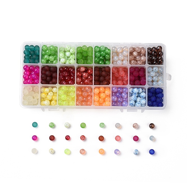 PandaHall 24 Colors Glass Beads, Round, Christmas Theme, Mixed Style, Mixed Color, 8x7.5mm, Hole: 1.5mm, 720pcs/box Glass Round Multicolor
PandaHall 24 Colors Glass Beads, Round, Christmas Theme, Mixed Style, Mixed Color, 8x7.5mm, Hole: 1.5mm, 720pcs/box Glass Round Multicolor
