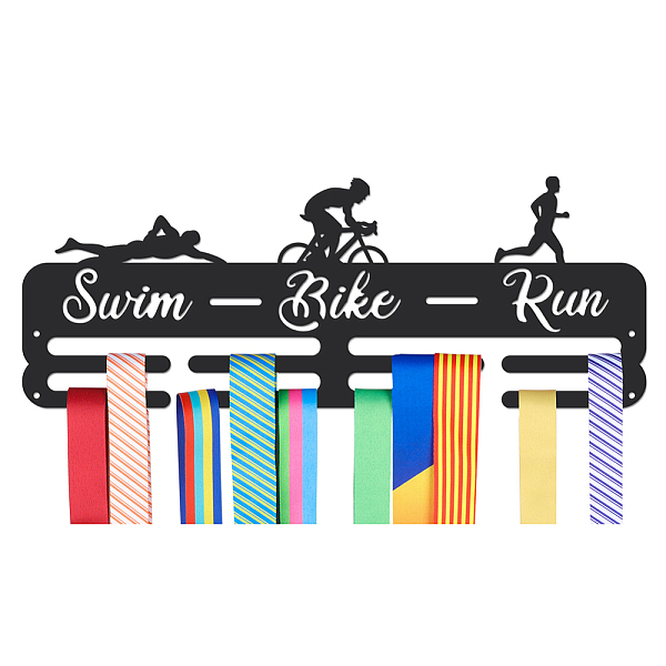 PandaHall Sports Theme Iron Medal Hanger Holder Display Wall Rack, with Screws, Triathlon Pattern, 150x400mm Iron Sports Black
PandaHall Sports Theme Iron Medal Hanger Holder Display Wall Rack, with Screws, Triathlon Pattern, 150x400mm Iron Sports Black