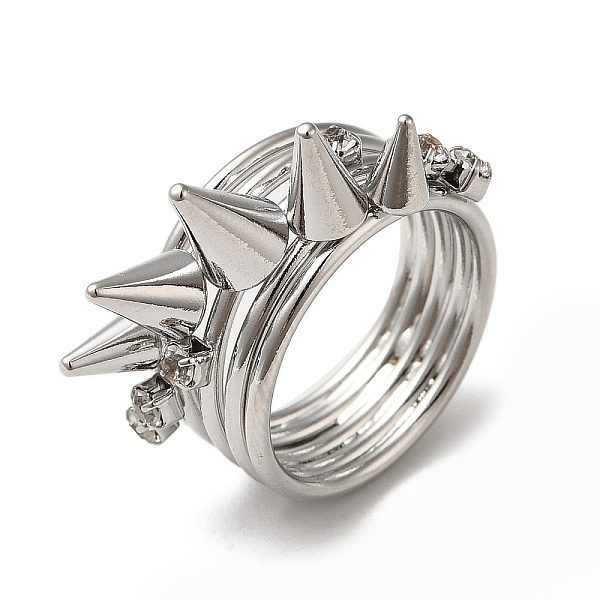 PandaHall Spike Brass Finger Rings, Wide Finger Ring, Real Platinum Plated, Inner Diameter: 18mm Brass
PandaHall Spike Brass Finger Rings, Wide Finger Ring, Real Platinum Plated, Inner Diameter: 18mm Brass