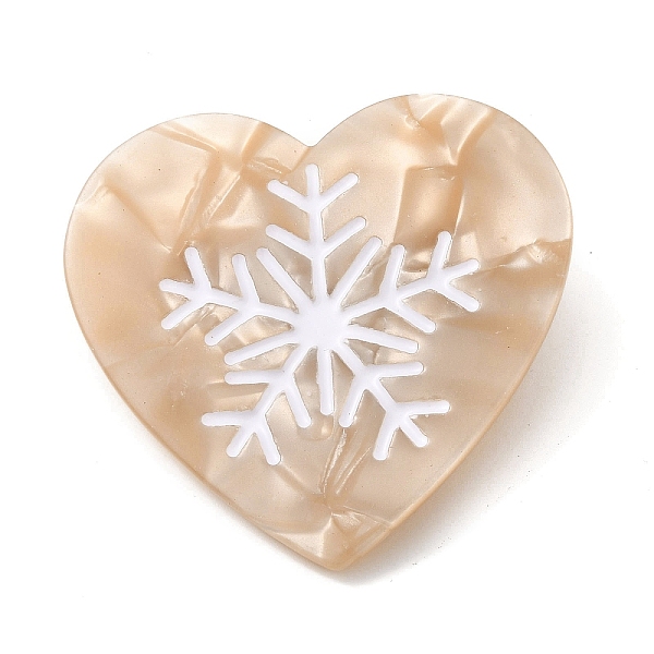 PandaHall Heart with Snowflake Cellulose Acetate(Resin) Alligator Hair Clips, with Golden Iron Clips, for Women Girls, PeachPuff, 48x50x11mm..., Brown
PandaHall Heart with Snowflake Cellulose Acetate(Resin) Alligator Hair Clips, with Golden Iron Clips, for Women Girls, PeachPuff, 48x50x11mm..., Brown