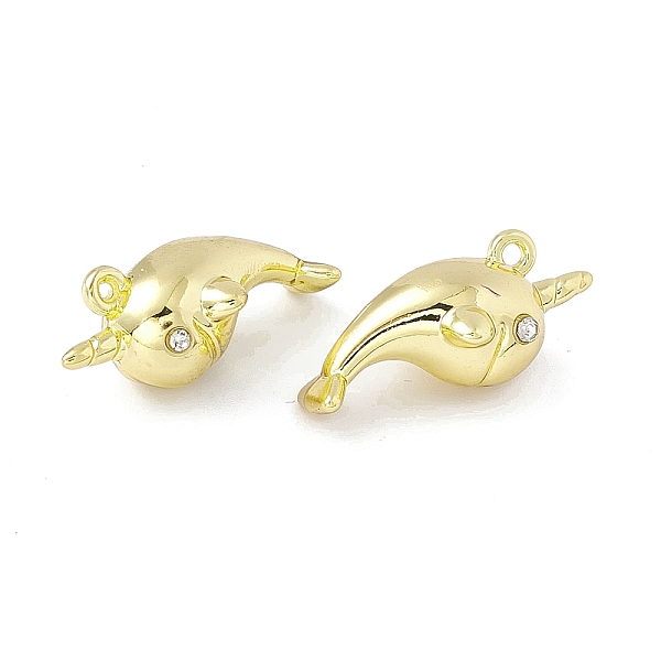 PandaHall Rack Plating Alloy Pendants, with Crystal Rhinestone, Cadmium Free & Lead Free, Dolphin Charm, Light Gold, 22x12x9mm, Hole: 1.2mm..., Clear
PandaHall Rack Plating Alloy Pendants, with Crystal Rhinestone, Cadmium Free & Lead Free, Dolphin Charm, Light Gold, 22x12x9mm, Hole: 1.2mm..., Clear