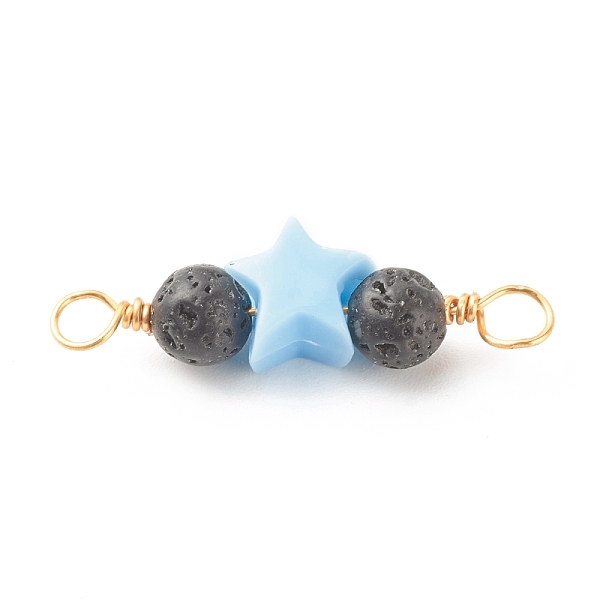 PandaHall Natural Lava Rock & Acrylic Beads Links Connectors, with Real 18K Gold Plated Copper Findings, Star, Mixed Color..., Multicolor
PandaHall Natural Lava Rock & Acrylic Beads Links Connectors, with Real 18K Gold Plated Copper Findings, Star, Mixed Color..., Multicolor