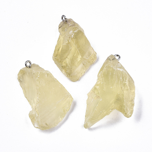 PandaHall Natural Lemon Quartz Pendants, Rough Raw Stone, with 304 Stainless Steel Loops, Nuggets, 25~45x20~31x10~20mm, Hole: 2mm Lemon...
PandaHall Natural Lemon Quartz Pendants, Rough Raw Stone, with 304 Stainless Steel Loops, Nuggets, 25~45x20~31x10~20mm, Hole: 2mm Lemon...
