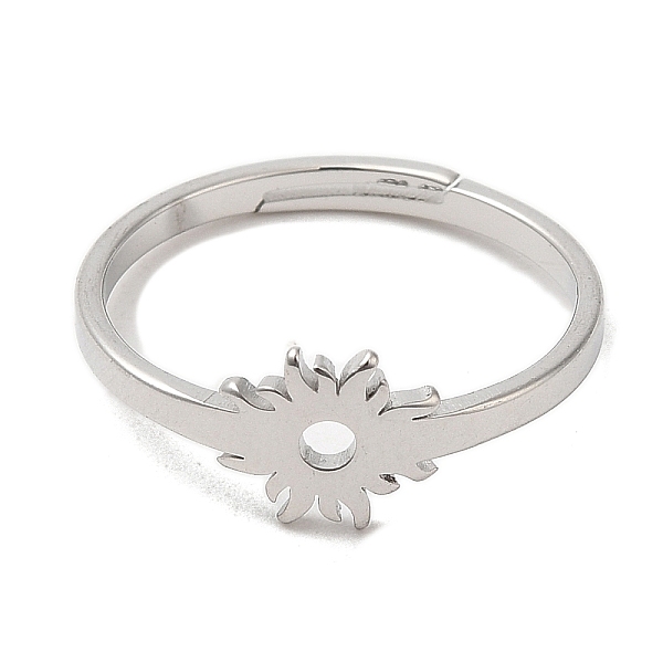 PandaHall 304 Stainless Steel Flower Adjustable Ring for Women, Stainless Steel Color, Inner Diameter: 15.5mm 304 Stainless Steel
PandaHall 304 Stainless Steel Flower Adjustable Ring for Women, Stainless Steel Color, Inner Diameter: 15.5mm 304 Stainless Steel