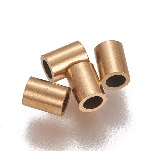 PandaHall Ion Plating(IP) 304 Stainless Steel Tube Beads, Golden, 4x3mm, Hole: 2mm 304 Stainless Steel Tube
PandaHall Ion Plating(IP) 304 Stainless Steel Tube Beads, Golden, 4x3mm, Hole: 2mm 304 Stainless Steel Tube
