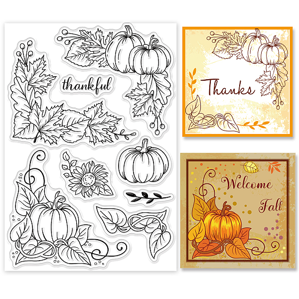PandaHall GLOBLELAND Autumn Harvest Clear Stamps Pumpkin Leaves Corner Sunflowers Silicone Clear Stamp Seals for Cards Making DIY...
PandaHall GLOBLELAND Autumn Harvest Clear Stamps Pumpkin Leaves Corner Sunflowers Silicone Clear Stamp Seals for Cards Making DIY...
