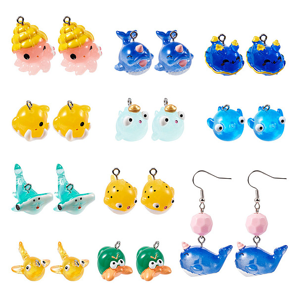 PandaHall 20Pcs 10 Styles Ocean Theme Resin Pendants, Sea Animal Charm, with Platinum Tone Iron Loops, Narwal & Octopus & Sea Hare, Mixed..., Multicolor
PandaHall 20Pcs 10 Styles Ocean Theme Resin Pendants, Sea Animal Charm, with Platinum Tone Iron Loops, Narwal & Octopus & Sea Hare, Mixed..., Multicolor