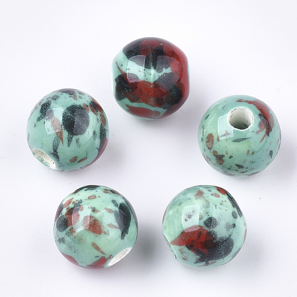 PandaHall Handmade Porcelain Beads, Fancy Antique Glazed Porcelain, Round, Colorful, 10.5x9.5mm, Hole: 2.5mm Porcelain Round
PandaHall Handmade Porcelain Beads, Fancy Antique Glazed Porcelain, Round, Colorful, 10.5x9.5mm, Hole: 2.5mm Porcelain Round