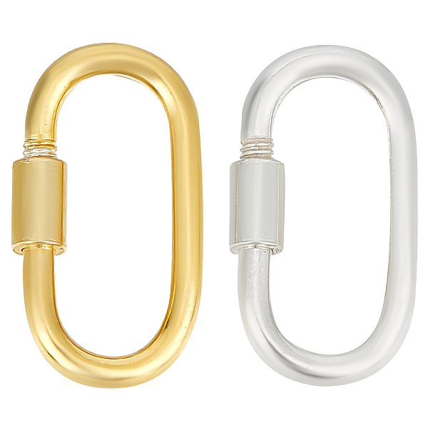 PandaHall GOMAKERER 2Pcs 2 Colors 925 Sterling Silver Screw Locking Carabiners, Heavy Duty Oval Carabiner, with 925 Stamp, for Jewelry...
PandaHall GOMAKERER 2Pcs 2 Colors 925 Sterling Silver Screw Locking Carabiners, Heavy Duty Oval Carabiner, with 925 Stamp, for Jewelry...