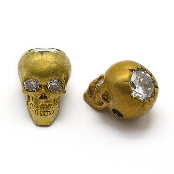 PandaHall Brass Beads, Nickel Free, with Cubic Zirconia, Skull, Raw(Unplated), 12x9x9.5mm, Hole: 2mm Brass Skull
PandaHall Brass Beads, Nickel Free, with Cubic Zirconia, Skull, Raw(Unplated), 12x9x9.5mm, Hole: 2mm Brass Skull