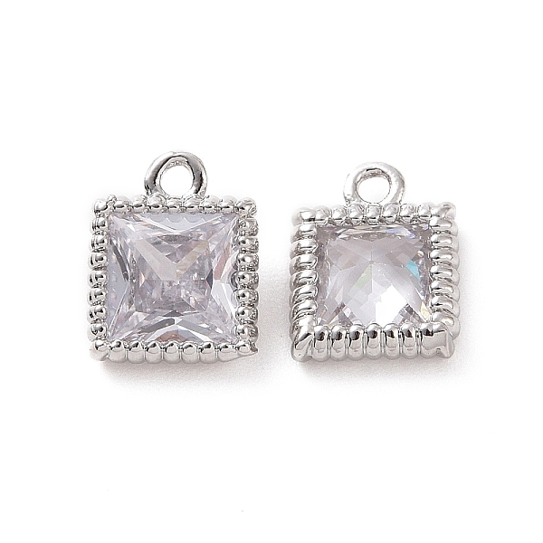 PandaHall Brass Pendants with Clear Glass, Square Charms, Platinum, 8.3x6.5x2.7mm, Hole: 1mm Brass+Glass Square Clear
PandaHall Brass Pendants with Clear Glass, Square Charms, Platinum, 8.3x6.5x2.7mm, Hole: 1mm Brass+Glass Square Clear