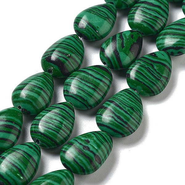 PandaHall Synthetic Malachite Dyed Beads Strands, Flat Teardrop, 17.5~18x13~13.5x6mm, Hole: 1.2~1.4mm, about 11pcs/strand, 7.56''(19.2cm)...
PandaHall Synthetic Malachite Dyed Beads Strands, Flat Teardrop, 17.5~18x13~13.5x6mm, Hole: 1.2~1.4mm, about 11pcs/strand, 7.56''(19.2cm)...