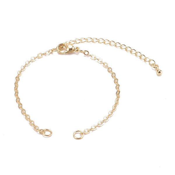 PandaHall Brass Cable Chain Bracelet Makings, with Jump Rings and Lobster Claw Clasps, Real 18K Gold Plated, 6-3/8 inch(16.3cm) Brass
PandaHall Brass Cable Chain Bracelet Makings, with Jump Rings and Lobster Claw Clasps, Real 18K Gold Plated, 6-3/8 inch(16.3cm) Brass