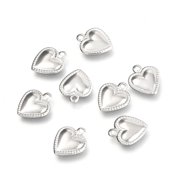 PandaHall 304 Stainless Steel Charms, Heart, Stainless Steel Color, 9.5x8.5x1mm, Hole: 1mm 304 Stainless Steel Heart
PandaHall 304 Stainless Steel Charms, Heart, Stainless Steel Color, 9.5x8.5x1mm, Hole: 1mm 304 Stainless Steel Heart