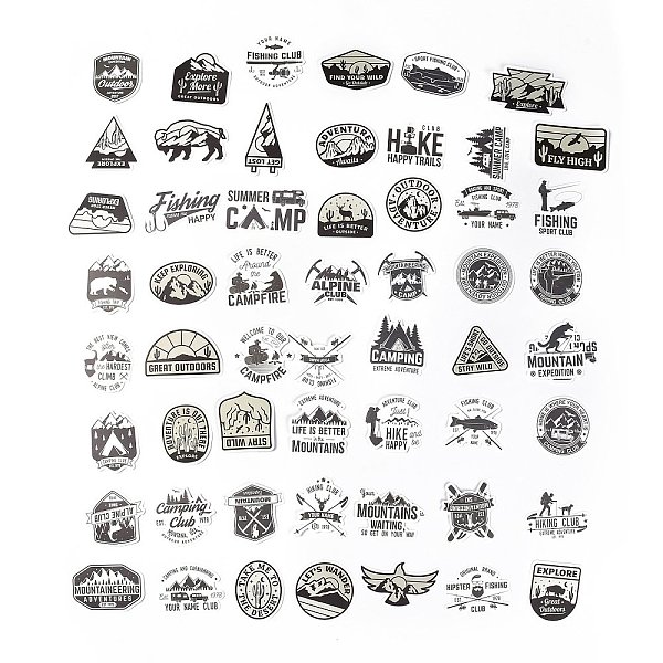 PandaHall 56Pcs 56 Styles Camping Themed PVC Plastic Stickers Sets, Waterproof Adhesive Decals for DIY Scrapbooking, Photo Album Decoration..., Black
PandaHall 56Pcs 56 Styles Camping Themed PVC Plastic Stickers Sets, Waterproof Adhesive Decals for DIY Scrapbooking, Photo Album Decoration..., Black
