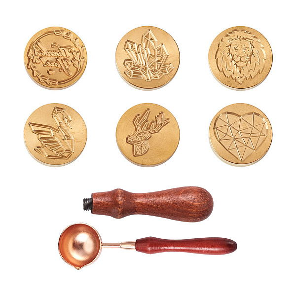 PandaHall DIY Scrapbook Kits, Including Brass Wax Seal Stamp Head, Beech Wood Handle, Alloy Wax Sticks Melting Spoon, Golden, Brass Wax Seal...
PandaHall DIY Scrapbook Kits, Including Brass Wax Seal Stamp Head, Beech Wood Handle, Alloy Wax Sticks Melting Spoon, Golden, Brass Wax Seal...