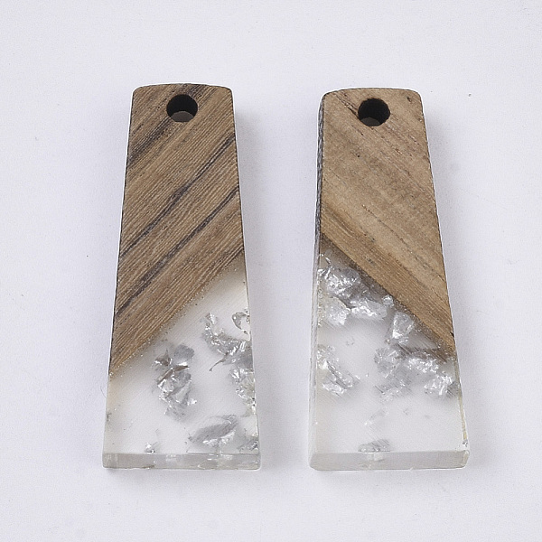 PandaHall Transparent Resin & Walnut Wood Pendants, with Silver Foil, Waxed, Trapezoid, Silver, 30x12x3.5mm, Hole: 2mm Resin+Wood Trapezoid...
PandaHall Transparent Resin & Walnut Wood Pendants, with Silver Foil, Waxed, Trapezoid, Silver, 30x12x3.5mm, Hole: 2mm Resin+Wood Trapezoid...