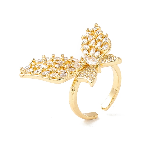 PandaHall Clear Cubic Zirconia Butterfly Cuff Ring, Wide Open Ring for Women, Cadmium Free & Lead Free, Real 18K Gold Plated, US Size 7 1/4...
PandaHall Clear Cubic Zirconia Butterfly Cuff Ring, Wide Open Ring for Women, Cadmium Free & Lead Free, Real 18K Gold Plated, US Size 7 1/4...