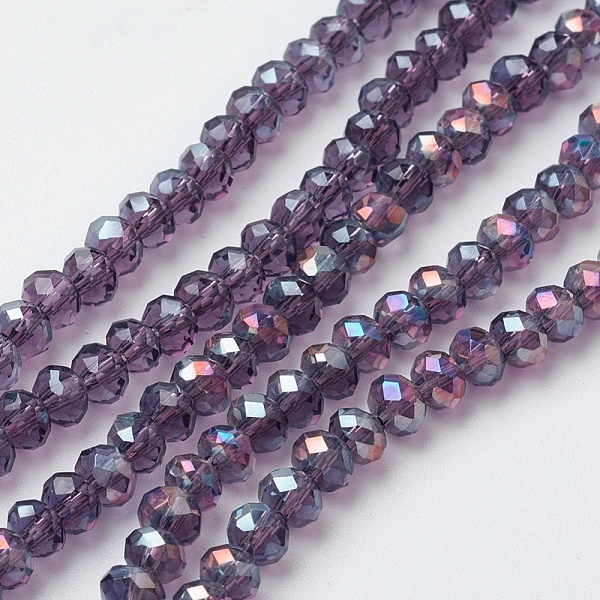 PandaHall Electroplate Glass Beads Strands, Full Rainbow Plated, Faceted, Rondelle, Purple, 4~4.5x3mm, Hole: 0.5mm, about 130~135pcs/strand...
PandaHall Electroplate Glass Beads Strands, Full Rainbow Plated, Faceted, Rondelle, Purple, 4~4.5x3mm, Hole: 0.5mm, about 130~135pcs/strand...