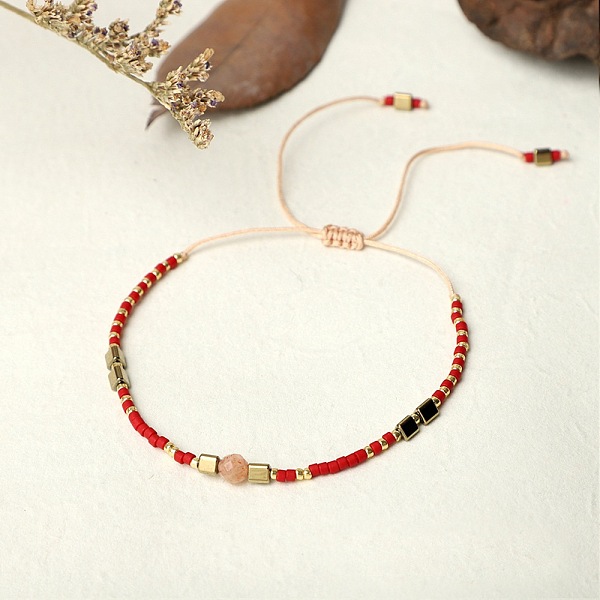 PandaHall Bohemian Style Handmade Braided Friendship Bracelet with Semi-Precious Beads for Women, Mixed Color, 0.1cm Glass Multicolor
PandaHall Bohemian Style Handmade Braided Friendship Bracelet with Semi-Precious Beads for Women, Mixed Color, 0.1cm Glass Multicolor