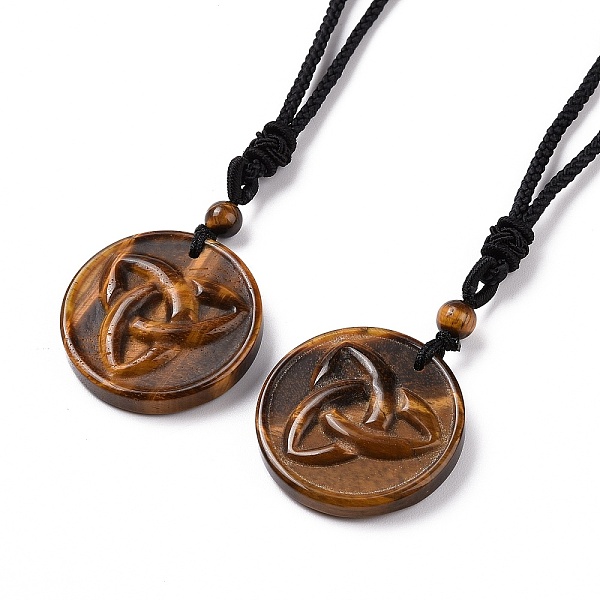 PandaHall Adjustable Natural Tiger Eye Sailor's Knot Pendant Necklace with Nylon Cord for Women, 35.43 inch(90cm) Tiger Eye
PandaHall Adjustable Natural Tiger Eye Sailor's Knot Pendant Necklace with Nylon Cord for Women, 35.43 inch(90cm) Tiger Eye