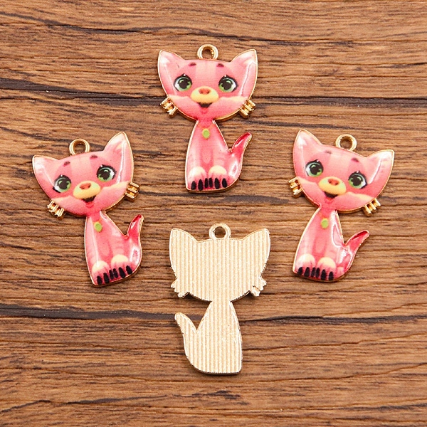 PandaHall Alloy Enamel Pendants, Light Gold, Cat Charm, Salmon, 26x17mm Alloy+Enamel Cat Shape Red
PandaHall Alloy Enamel Pendants, Light Gold, Cat Charm, Salmon, 26x17mm Alloy+Enamel Cat Shape Red