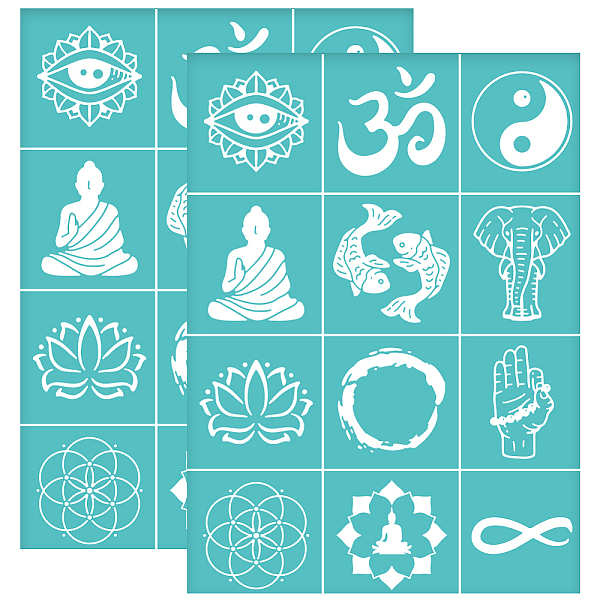 PandaHall OLYCRAFT 2Pcs Self-Adhesive Silk Screen Printing Stencil Yin Yang Pattern Mesh Transfers Stencil Hand Lotus Pattern Silk Screen..., Green
PandaHall OLYCRAFT 2Pcs Self-Adhesive Silk Screen Printing Stencil Yin Yang Pattern Mesh Transfers Stencil Hand Lotus Pattern Silk Screen..., Green