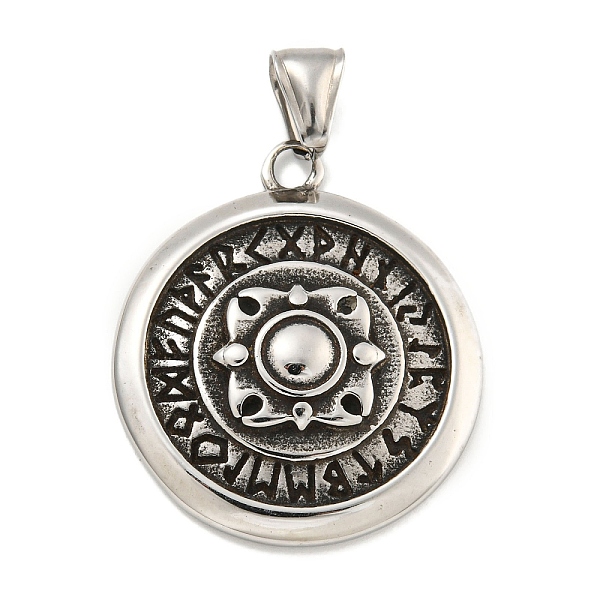PandaHall 316 Surgical Stainless Steel Pendants, Flat Round with Rune Charm, Antique Silver, 36.5x32x5.5mm, Hole: 4x8.5mm 316 Surgical...
PandaHall 316 Surgical Stainless Steel Pendants, Flat Round with Rune Charm, Antique Silver, 36.5x32x5.5mm, Hole: 4x8.5mm 316 Surgical...