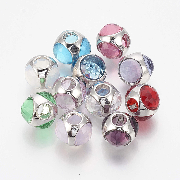 PandaHall Brass Beads, with Glass, Large Hole Beads, Rondelle, Mixed Color, 12x12x10mm, Hole: 4.5mm Glass Rondelle Multicolor
PandaHall Brass Beads, with Glass, Large Hole Beads, Rondelle, Mixed Color, 12x12x10mm, Hole: 4.5mm Glass Rondelle Multicolor