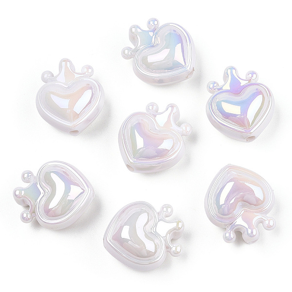PandaHall UV Plating Opaque Rainbow Iridescent Acrylic Beads, Heart with Crown, WhiteSmoke, 24.5x21.5x14mm, Hole: 3mm Acrylic Heart White
PandaHall UV Plating Opaque Rainbow Iridescent Acrylic Beads, Heart with Crown, WhiteSmoke, 24.5x21.5x14mm, Hole: 3mm Acrylic Heart White